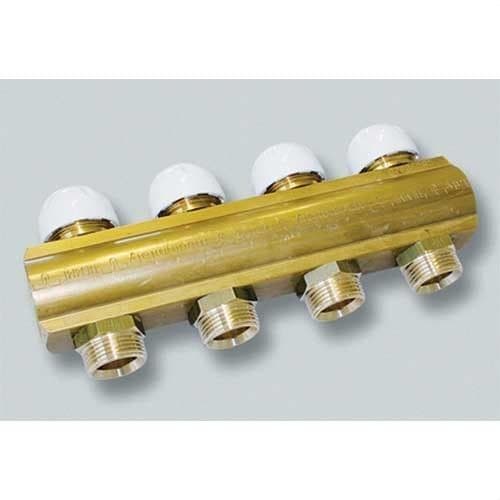 TIEMME - Colector de barra 3039 1" 11 salidas 3/4" (18) con llave de corte