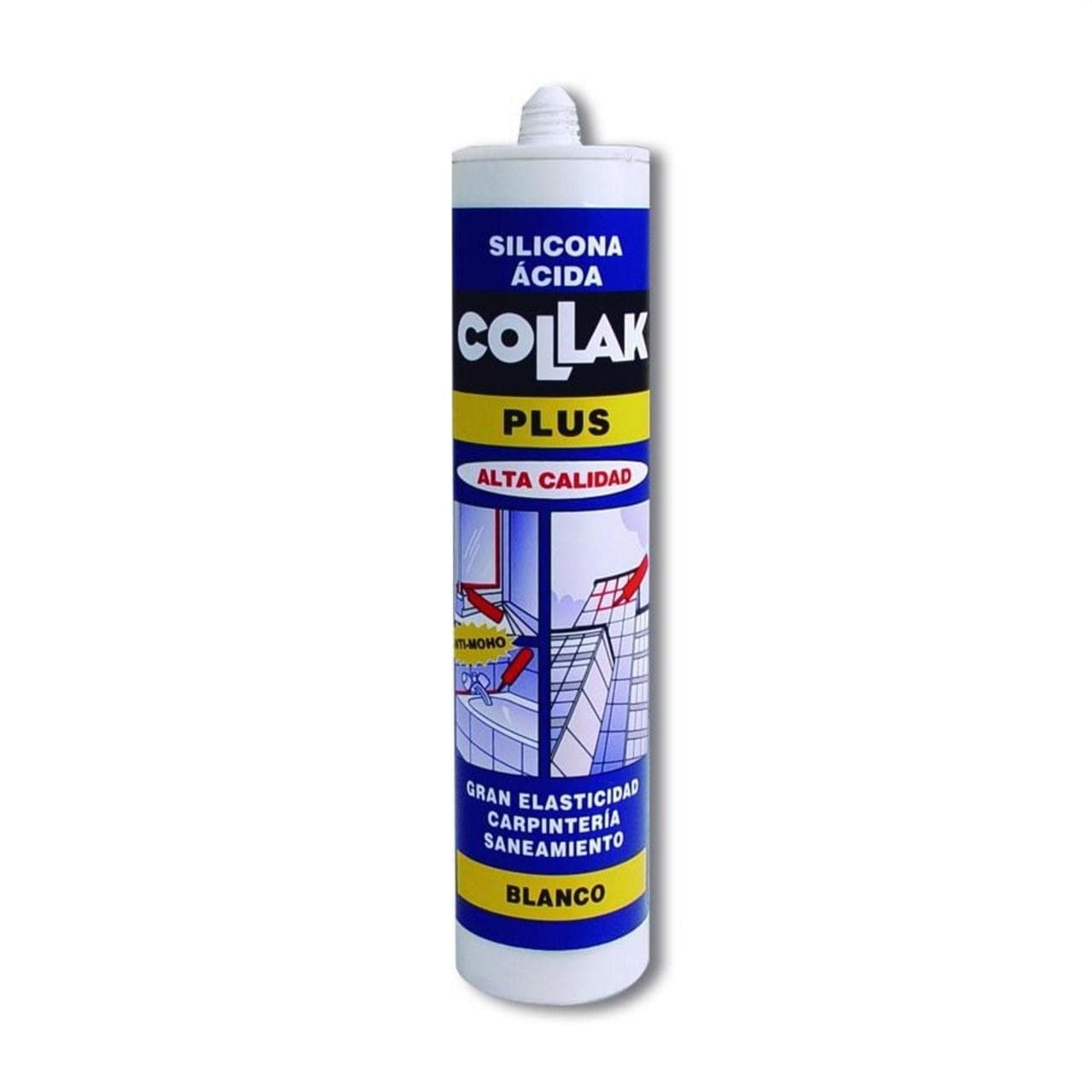 COLLAK - Silicona ácida PLUS negro 280ml