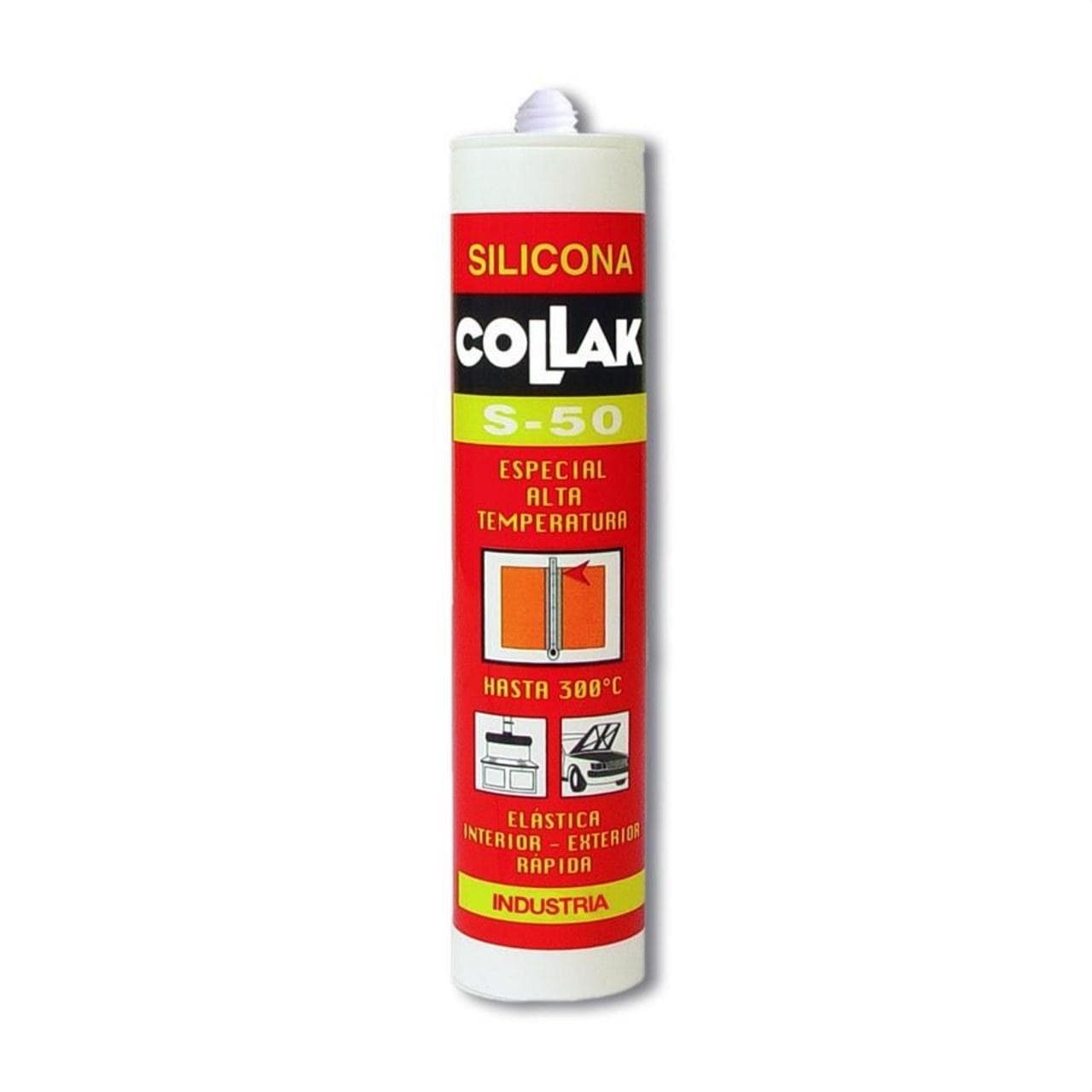 COLLAK - Masilla y sellador alta temperatura S-50 negro 280ml