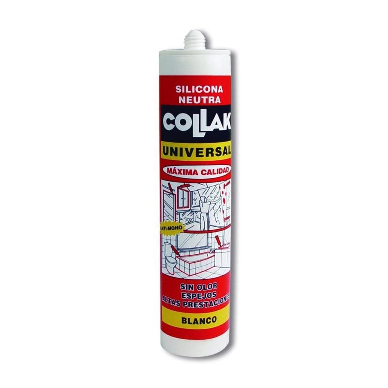 COLLAK - Silicona neutra UNIVERSAL blanco brillante 280ml
