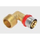 TIEMME - Racor codo 90° M 1654 diámetro 18x3/4" para tubo multicapa