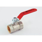 TIEMME - Válvula de esfera 2380 MISTRAL H-H 2" ISO228 con palanca plana de plástico rojo para agua