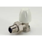 TIEMME - Válvula manual de escuadra 1/2" - G1/2" H 3226EXCEL con O-ring niquelada para radiadores