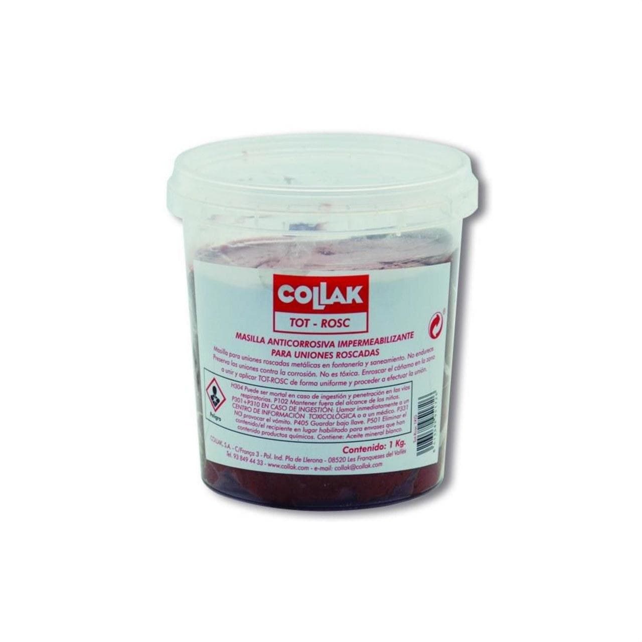 COLLAK - Masilla+cáñamo TOT-ROSC para unión rosca 1kg