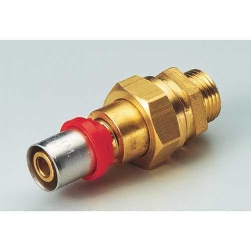 TIEMME - Racor recto M móvil 1667 diámetro 32x1" para tubo multicapa
