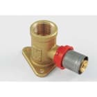 TIEMME - Codo 90° 1656SM con base de tres agujeros 18x1/2" 40mm para tubo multicapa