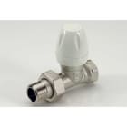 TIEMME - Válvula termóstatica recta G1/2" H 3305 con O-ring niquelada para tubo de hierro