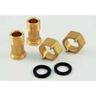 TIEMME - Juego 1522 de 2 manguitos + 2 tuercas + 2 juntas planas 1.1/2" M 2" H
