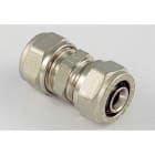 TIEMME - Racor recto doble 1600OR niquelado diámetro 18-18 espesor 2,0 para tubo multicapa