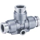 SMC - KQB2T04-00 RACOR METÁLICO T TUBO Ø4
