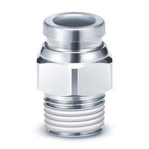 SMC - KQG2H10-04S RACOR INOX. RECTO MACHO HEXAGONAL  Ø10 RC 1/2