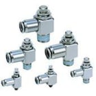 SMC - ASG320F-01-08S ASG, REGULADOR DE CAUDAL DE ACERO INOXIDABLE (MOD EN CODO)