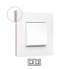LEGRAND - Placa embellecedora Valena Next de 2 elementos de color blanco/Oro Rosa