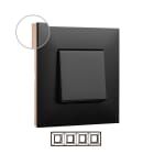 LEGRAND - Placa embellecedora Valena Next de 4 elementos de color dark/Cobre