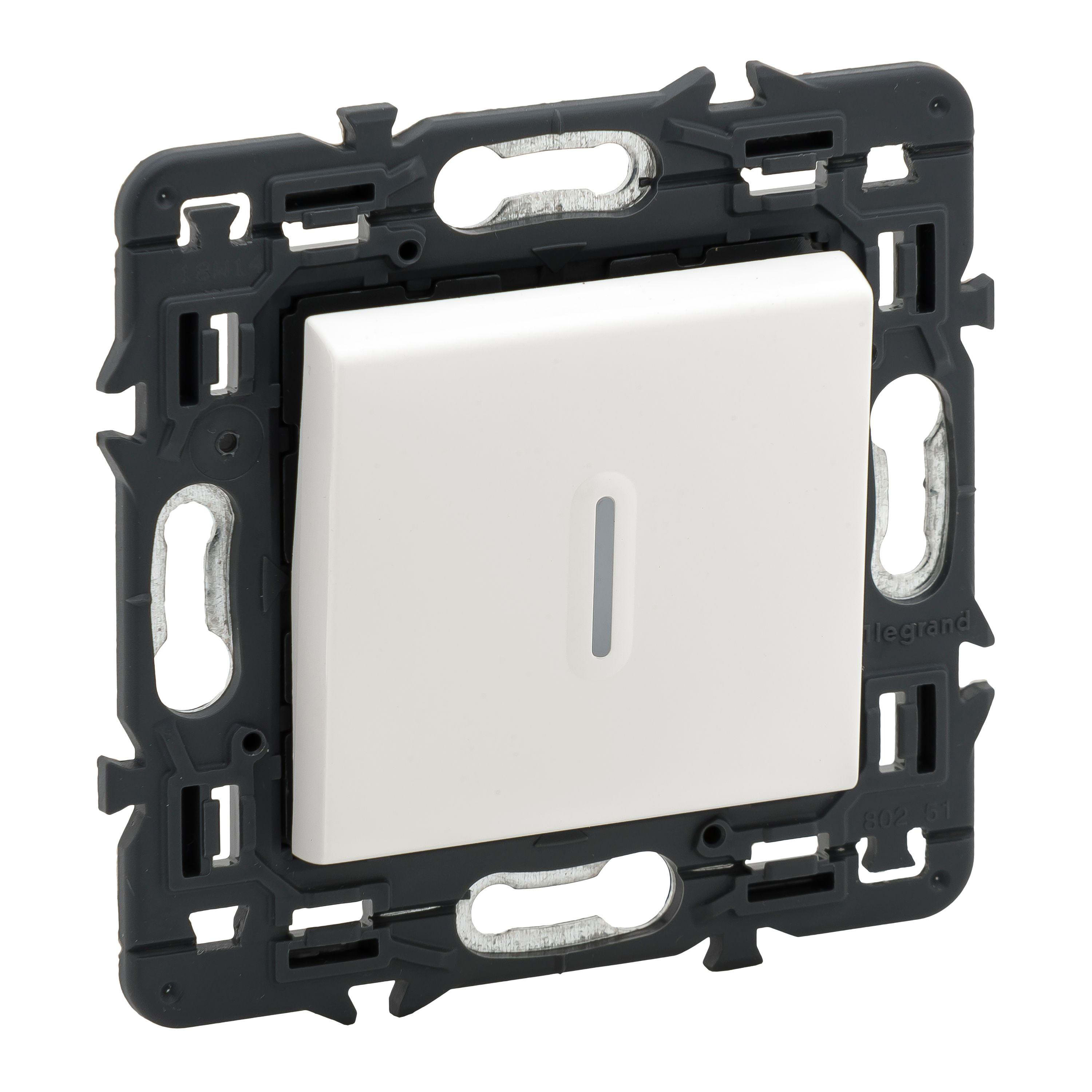 LEGRAND - Interruptor Valena Next - luminoso - 10 AX - 230V~ - Blanco
