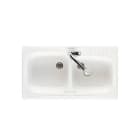 ROCA - Fregadero 900x500 2 cubetas LEMAN blanco