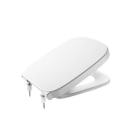 ROCA - Asiento con tapa para inodoro DEBBA bisagra inoxidable blanco