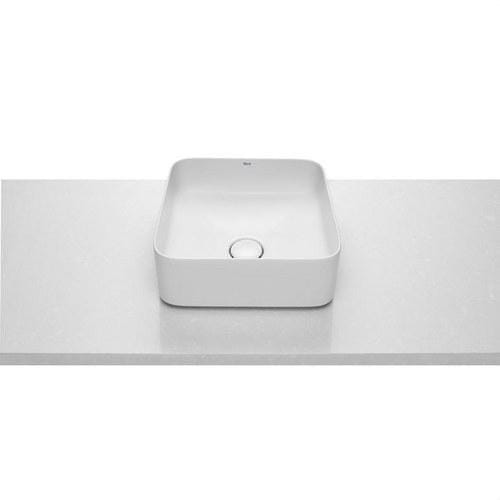 ROCA - Lavabo sobre encimera 370x370x140 cuadrado blanco