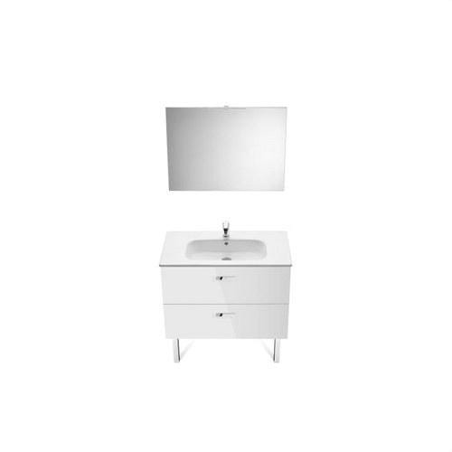ROCA - Conjunto base+lavabo VICTORIA 800 espejo blanco