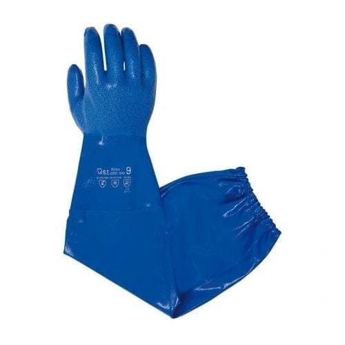 JUBA - Guante anti corte algodón 68cmx0,8mm+forrado 9 azul