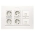 NIESSEN - Kit 3 columnas 4BL+2RJ45 superficie blanco