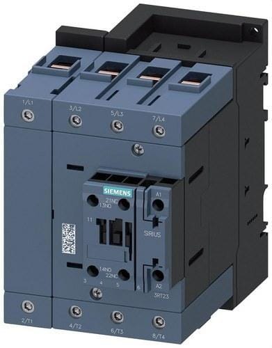 SIEMENS - Contactor 4S AC-1:110A AC 230V / 50Hz 4 polos, 4S, tamaño S3 borne de tornillo 1NA+1NC integrados