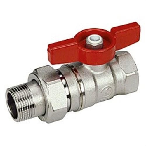 GIACOMINI - Válvula esfera R259D 1"x1" M-H palomilla roja