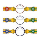 GIACOMINI - Conjunto contador agua caliente sanitaria GE550 3/4" 110mm