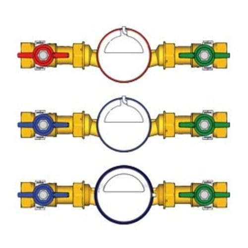 GIACOMINI - Conjunto contador agua fría sanitaria GE550 - GE550-1 30° 1"