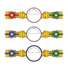 GIACOMINI - Conjunto contador agua caliente sanitaria GE550 - GE550-1 90° 1"