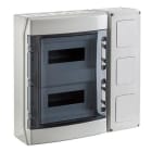 IDE - Cofret Eco-Star IP65 2x12 (24) rail DIN + extensión CDN24PT+PCSNPLUS de color gris RAL 7035 con ventana transparente