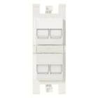 NIESSEN - Soporte conectores informática 4 ventanas con persiana blanco