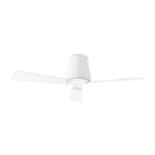FORLIGHT - Ventilador IP44 Garbí LED 12.8W blanco cálido 3000K 608lm ON-OFF blanco transparente