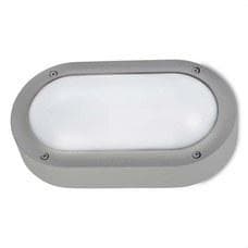 LEDS-C4 - Aplique BASIC IP66 E27 oval aluminio 15W gris