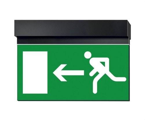 DAISALUX - Luminaria banderola pared Ikus-TP doble RT1602 negro