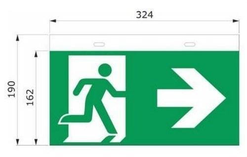 DAISALUX - Placa señalización banderola Hydra flecha derecha verde
