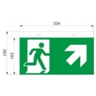 DAISALUX - Placa señalización banderola Hydra KSBD834 verde