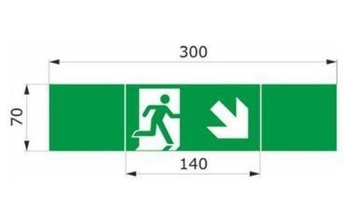DAISALUX - Rotulo emergencia Nova 140x70 RTD0132 verde