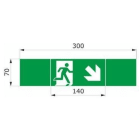 DAISALUX - Rotulo emergencia Nova 140x70 RTD0132 verde