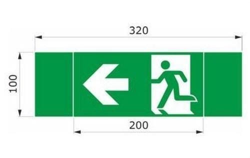 DAISALUX - Rotulo emergencia Argos 200x100 flecha izquierda verde