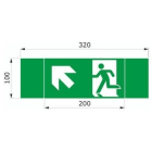 DAISALUX - Rotulo emergencia Argos 200x100 RTD0235 verde