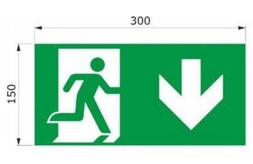DAISALUX - Rotulo Hydra Giga 300x150 flecha abajo verde
