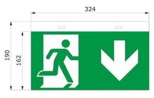 DAISALUX - Placa señalización banderola Hydra flecha izquierda verde