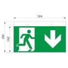 DAISALUX - Placa señalización banderola Hydra flecha izquierda verde