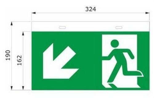 DAISALUX - Placa señalización banderola Hydra KSBD833 verde