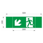 DAISALUX - Rotulo emergencia Argos 200x100 RTD0233 verde
