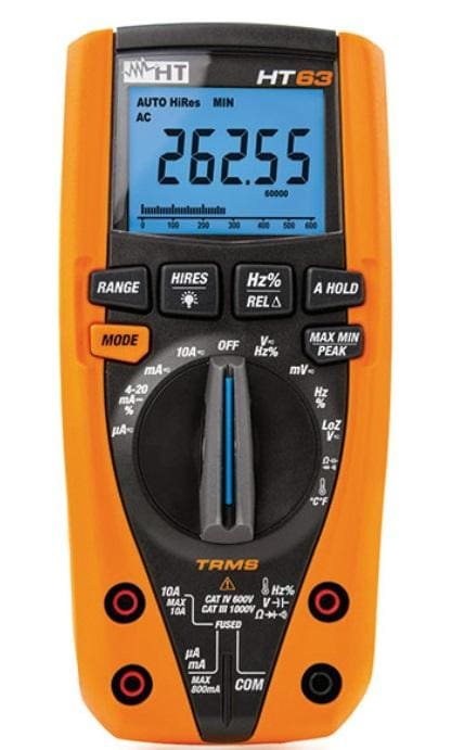 HT INSTRUMENTS - Multímetro digital HT63 TRMS completo CAT tetrapolar