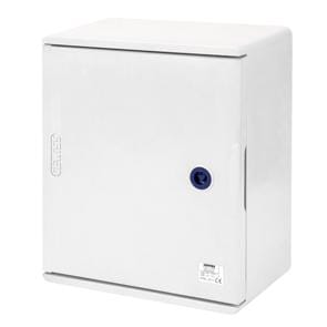 GEWISS - Cuadro en poliéster con puerta ciega equipada con cerradura 250x300x160mm gris RAL7035 IP66