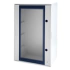 GEWISS - Cuadro en poliéster con puerta transparente equipada con cerradura 450x500x200mm gris RAL7035 IP66