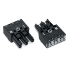 WAGO - Conector Serie 770 H de 3P sin carcasa negro